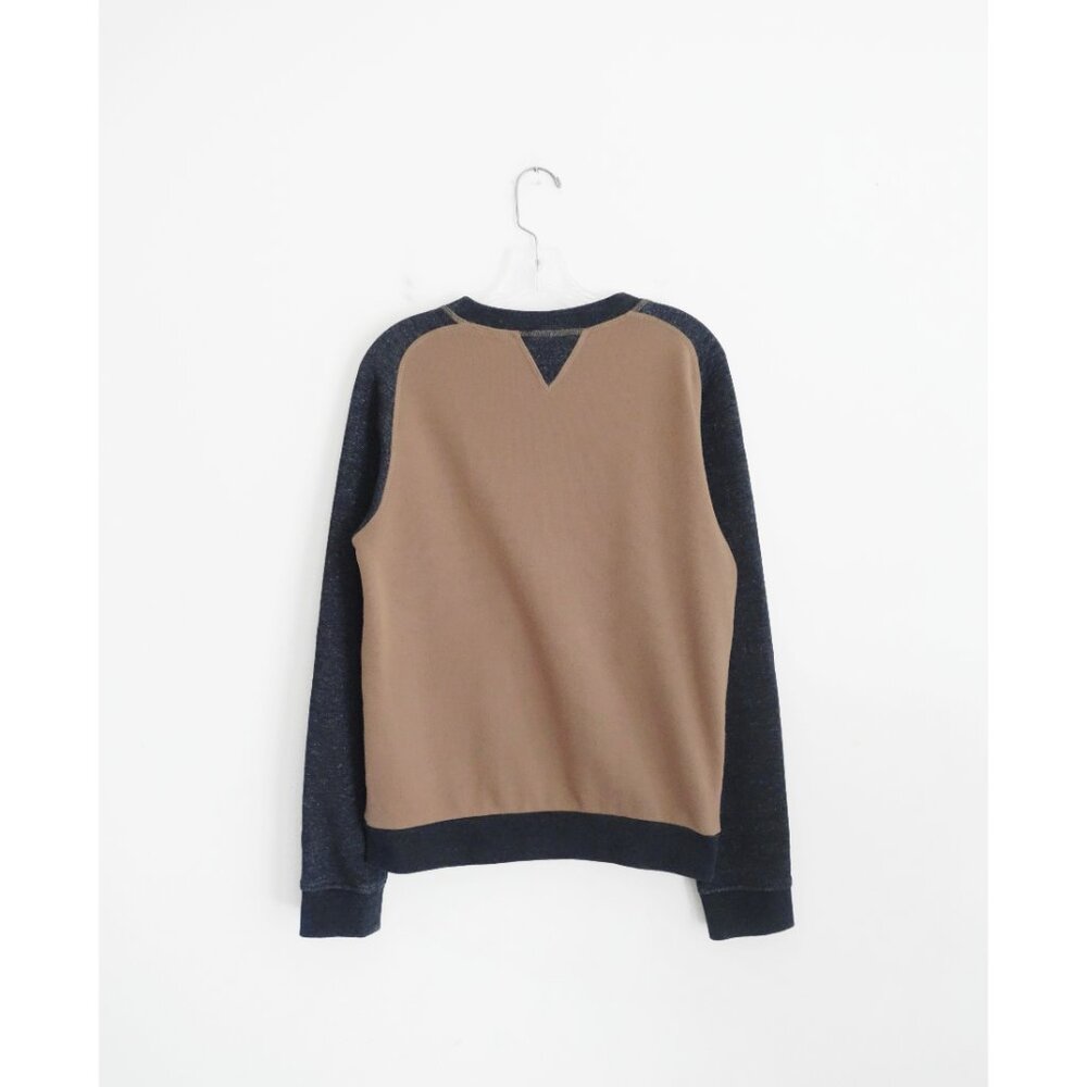 Dries Van Noten Light Brown Dark Grey French Terry Raglan Sweatshirt sz Medium - Picture 2 of 3